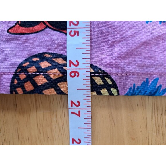 Minnie Mouse Pink Hawaiian Pineapples Nurse Uniform Scrub Top Women's Size XL - Picture 10 of 11